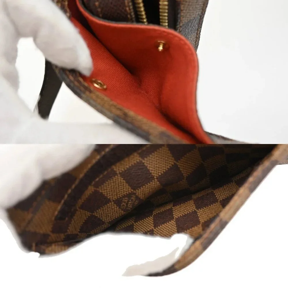 LOUIS VUITTON Geronimos Bum Body Bag Damier Ebene Leather Brown N51994 17KB265
